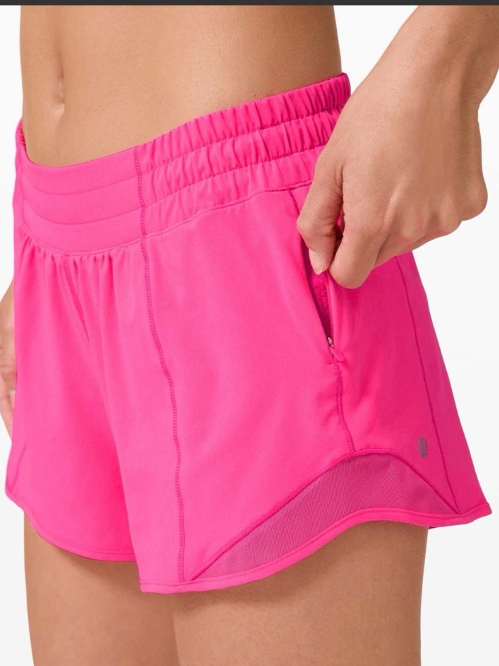 Lululemon Hotty Hot Short II *Long 4" Hot Pink Size 4 - Picture 2 of 5